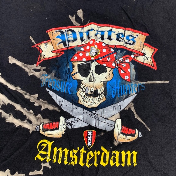 NWT black S/S reverse tie dye Amsterdam t shirt - Picture 8 of 16